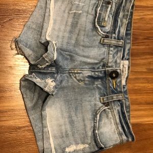 Distressed Cutoff Denim Shorts